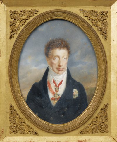 チャールズ大公オーストリア1771-1847、テシェン公、c。 1823 作： Friedrich Johan Gottlieb Lieder