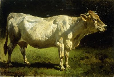風景の中の牛 作： Friedrich Johann Voltz