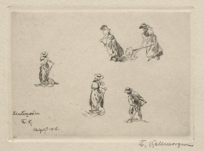 ヘイメーカーズ、1916年。 作： Friedrich Kallmorgan
