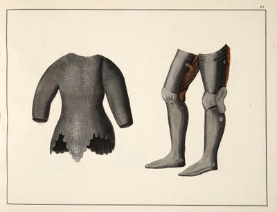 甲冑、甲冑の開発と習慣の歴史から、フランツ・コッテンカンプ博士、カール・ホフマン発行、1842年 作： Friedrich Martin von Reibisch