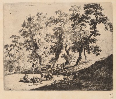 羊飼いのいる風景 作： Friedrich Müller