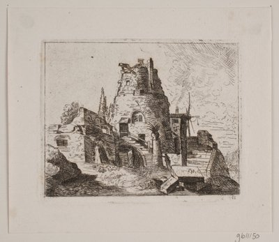 塔のある廃墟 作： Friedrich Münter