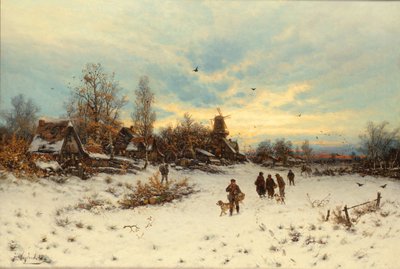 冬の夕日 作： Friedrich Nicolai Joseph Heydendahl