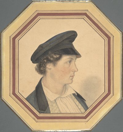 芸術家の息子、ジュリアス・オリヴィエの肖像、1846年。 作： Friedrich Olivier