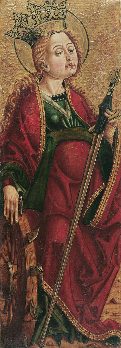 聖カタリナ（中）と聖ステパノ？ （外側） 作： Friedrich Pacher (Umkreis)