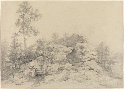 岩山に刻まれた道端の祠 作： Friedrich Philipp Reinhold