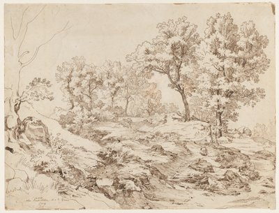 オレバノ近くのセルペンタラ、1829年。 作： Friedrich Preller