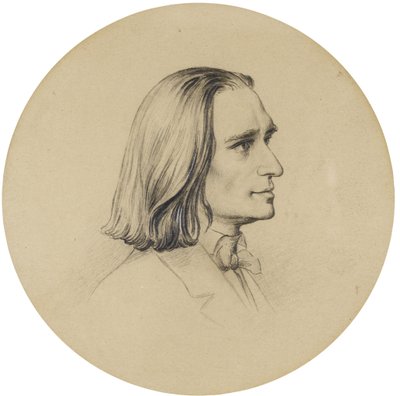 作曲家フランツ・リスト1811-1886の肖像 作： Friedrich Preller the Elder