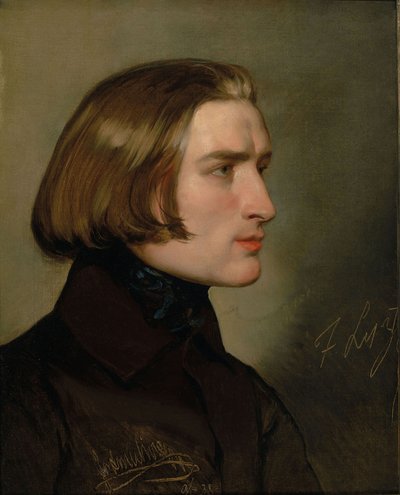 作曲家フランツ・リストの肖像 1811-1886, 1838年 作： Friedrich Ritter von Amerling