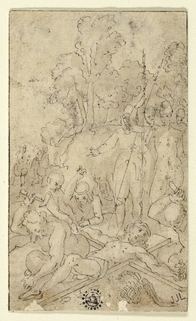 十字架につけられるキリスト 作： Friedrich Sustris