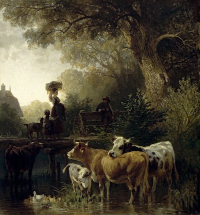 小川の洗濯婦 作： Friedrich Voltz