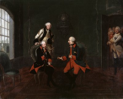 ドイツ語：ナイセでのフリードリヒ大王と皇帝ヨーゼフ2世の会談 作： Friedrich Wilhelm Bock