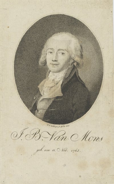 ジャン＝バティスト・ヴァン・モンスの肖像1765-1842、1800。 作： Friedrich Wilhelm Bollinger