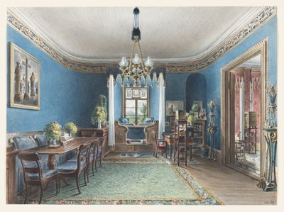 ブルールーム、フィッシュバッハ城、1846年 作： Friedrich Wilhelm Klose