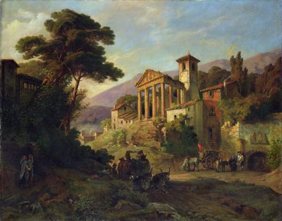 イタリアの風景、1871 作： Friedrich Wilhelm Mueller