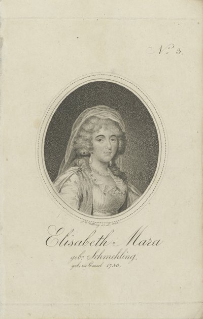 ガートルードエリザベスマーラ、旧シュメリング1749-1833、1803。 作： Friedrich Wilhelm Nettling