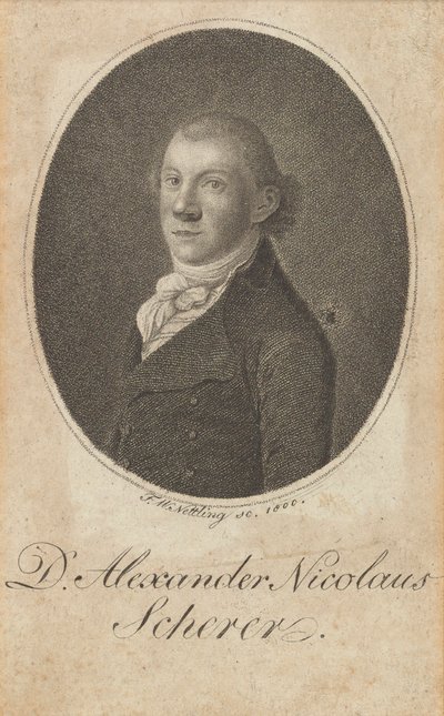 Alexander Nicolaus Scherer 1771-1824、1800年の肖像。 作： Friedrich Wilhelm Nettling
