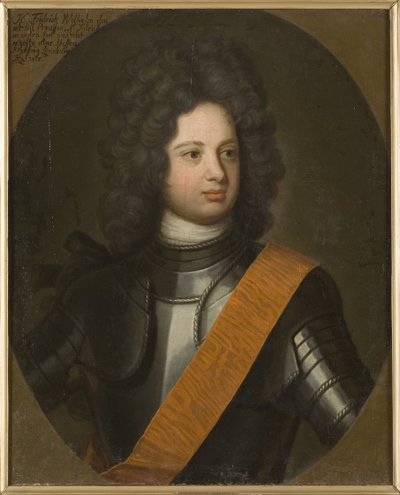 Frederic Guillaume I de Prusse, dit le roi sergent - フリードリヒ ヴィルヘルム (1668-1750) の Weidemann 作、プロイセンの王、Frederick William I (1688-1740) の肖像。 キャンバスに油彩、18 世紀初頭. 寸法 : 88,5x73,5 cm. ストックホルム国立美術館 作： Friedrich Wilhelm Weidemann