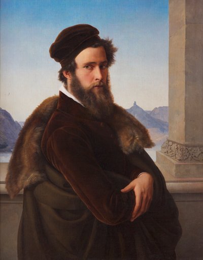 ひげを生やした男ジェイコブベッカー、ベッカーフォンワームス、1832年。 作： Friedrich Wilhelm von Schadow