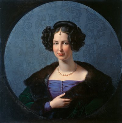 アンハルトベルンブルク1799-1882年のルイーズ王女、c。 1840 作： Friedrich Wilhelm von Schadow