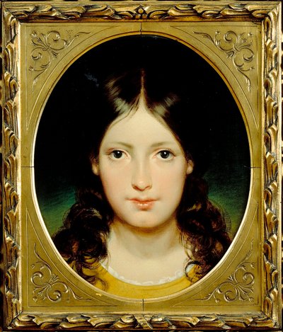 「少女」（少女） フリードリッヒ・リッター・フォン・アマーリンク作（1803-1887） 1838年頃 - 油彩、カンヴァス Dim 39.5x32.5 cm Moravska gallery、ブルノ 作： Friedrich von Amerling