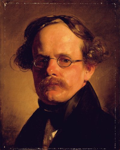 彫刻家Franz Xaver Stoberの肖像、1837年 作： Friedrich von Amerling