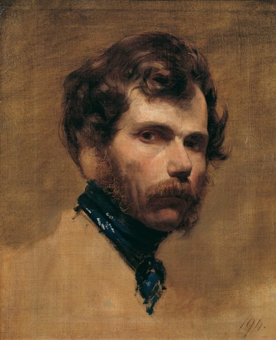 青いネクタイの自画像 作： Friedrich von Amerling