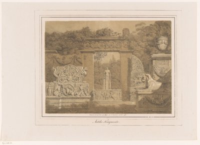 アンティーク要素を取り入れた建築ファンタジー アンティークの破片 (オブジェクトのタイトル) 作： Friedrich von Gärtner