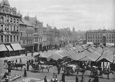 ノッティンガム：The Market-Place、c1896 作： Frith and Co