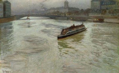 11月のセーヌ川 作： Fritz Thaulow