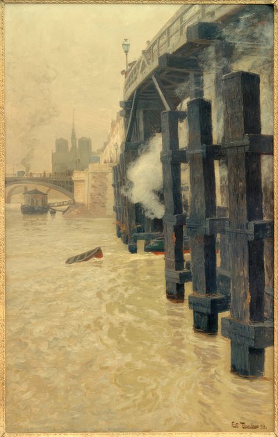 12月のセーヌ川 作： Fritz Thaulow