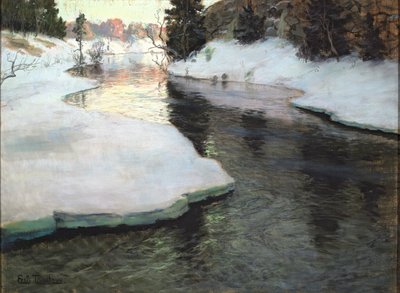 渓流。 冬 作： Frits Thaulow