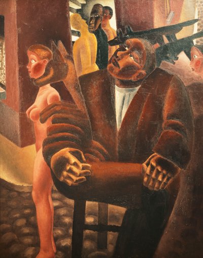 空想; Le Reve Eveille-Dream at Wake、c。1926-27（キャンバスに油彩） 作： Frits van den Berghe