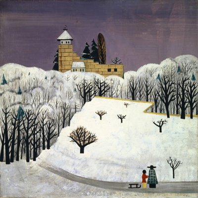 雪のビルセック城 作： Fritz Baumann