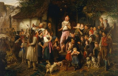 ジャグラー：村のお祭り。 1873 作： Fritz Beinke