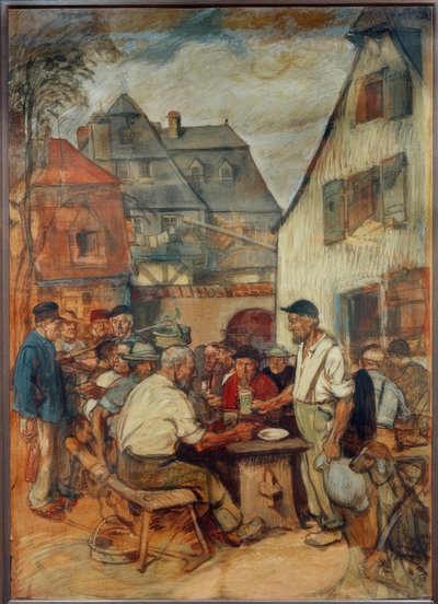 ザクセンハウゼンのHeckenwirtschaft 作： Fritz Böhle