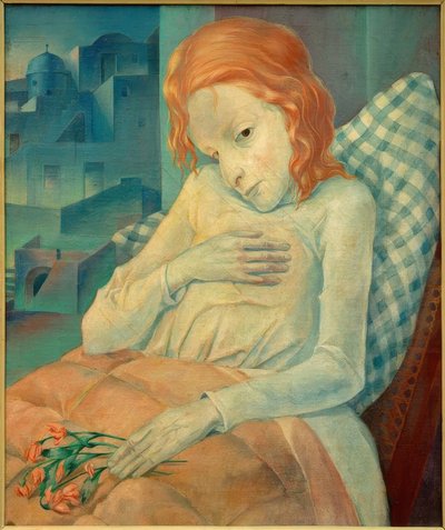 病気の少女 作： Fritz Burmann