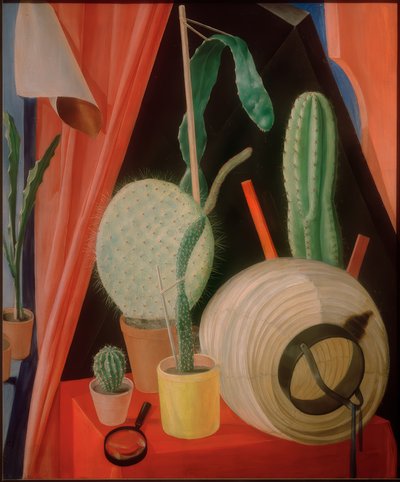 サボテンのある静物画 作： Fritz Burmann