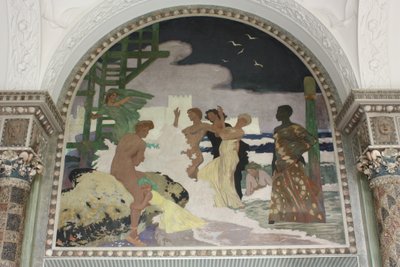 KurhausWiesbadenのシェルホールの壁画 作： Fritz Erler