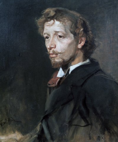 「若い男の肖像」、c1880 作： Fritz Karl Hermann von Uhde