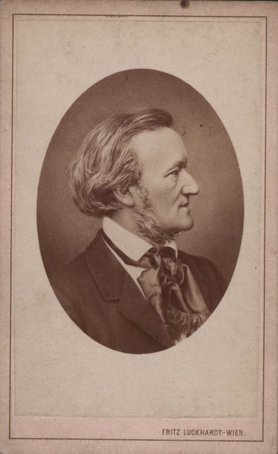 作曲家リヒャルト ワーグナーの肖像 1813 ～ 1883 年、c. 1875年。 作： Fritz Luckhardt