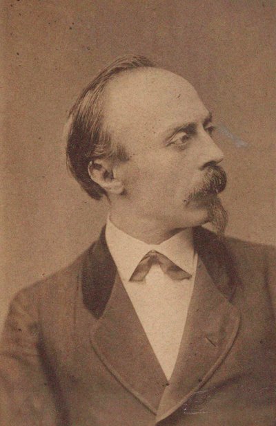 作曲家ハンス・フォン・ビューローの肖像、1830～1894年頃。 1875年。 作： Fritz Luckhardt