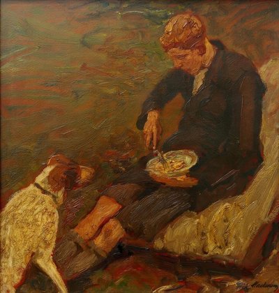 犬を連れた少年 作： フリッツ・マッケンセン