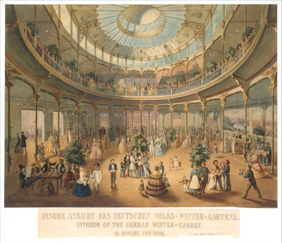 ドイツ人民のウィンター ガーデンの内部ビュー。 ドイツのウィンター ガーデンの内部、1856 年。 作： Fritz Meyer