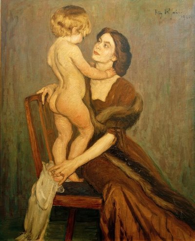 子供を持つ女性 作： Fritz Rhein