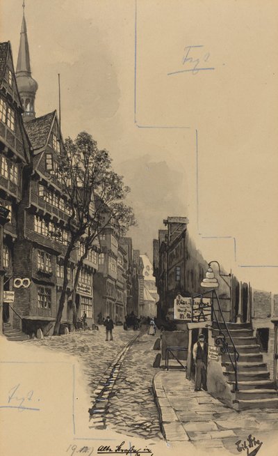 古い通り 作： Fritz Stoltenberg