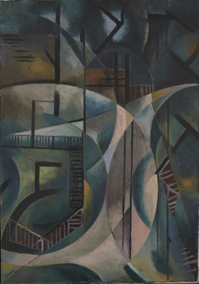 公園の風景 作： Fritz Stuckenberg