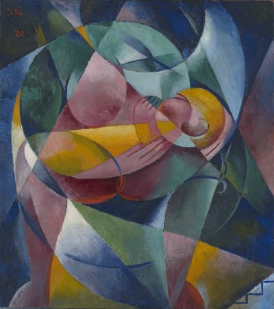母と子、1920 作： Fritz Stuckenberg