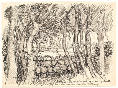 森の葉っぱが黄色や茶色に… 作： Fritz Syberg