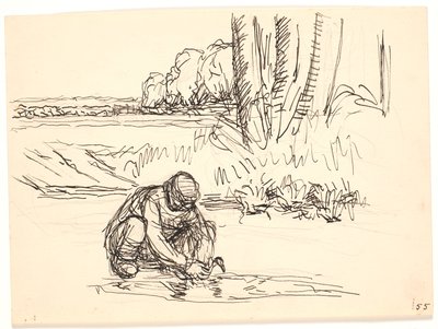 氷上の農夫 作： Fritz Syberg